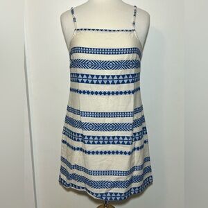 Aerie Blue & White Striped/ Print Sundress w/ back tie